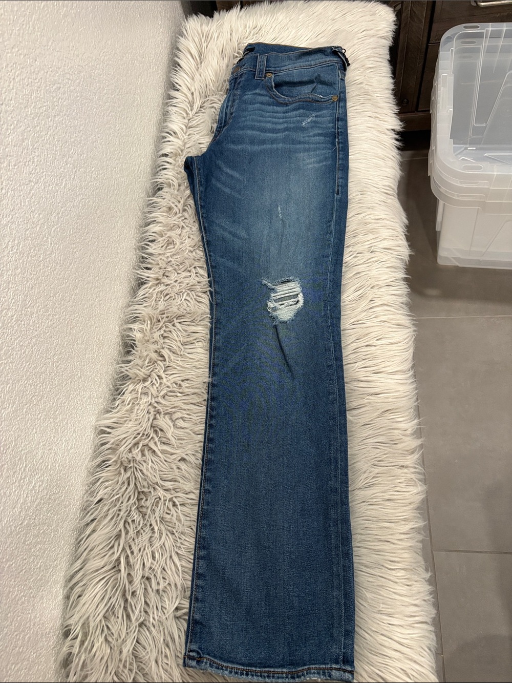 True Religion Ricky Blue Distressed Jeans